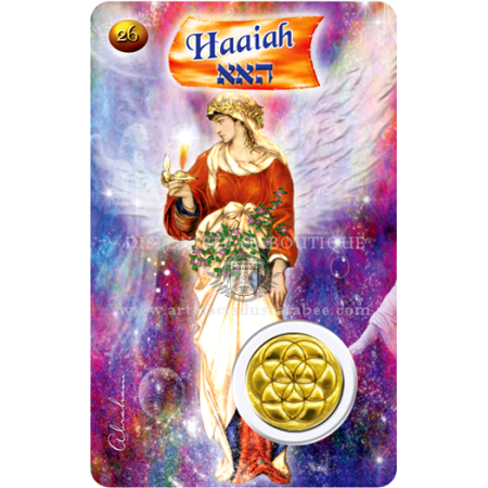 A26- Carte Ange de Naissance HAAIAH (28Juil.-1er Août) +Médaille A26- Carte Ange de Naissance HAAIAH (28Juil.-1er Août) +Médaille