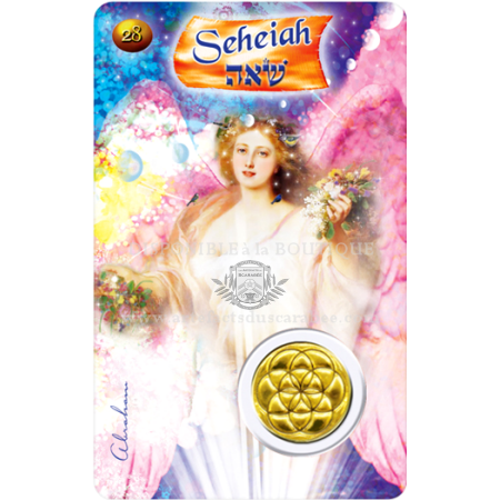A28- Carte Ange de Naissance SEHEIAH (7-12 Août) + Médaille A28- Carte Ange de Naissance SEHEIAH (7-12 Août) + Médaille