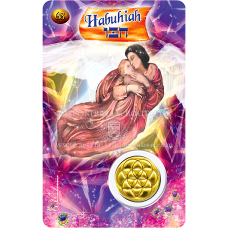 A68- Carte Ange de Naissance HABUHIAH (25-29 Février) +Médaille A68- Carte Ange de Naissance HABUHIAH (25-29 Février) +Médaille