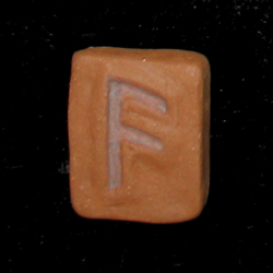 Rune Celtique d'Argile Rouge "Ansuz" - Sagesse & Pouvoir Divin