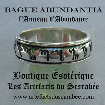 BAGUE ABUNDANTIA - l'Anneau d'Abondance & de Prosp�rit� - Argent