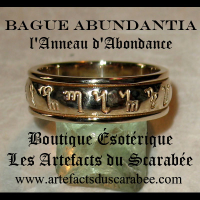 BAGUE ABUNDANTIA -ANNEAU D'ABONDANCE (ARGENT-AMOUR-SANT�) Bronze