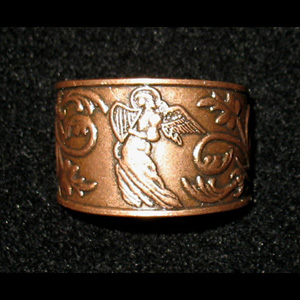 Bague de Cuivre 99,99% - Talisman "Ange Gardien" (Protection)