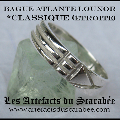 BAGUE ATLANTE LOUXOR (Louksor) *Classique "�troite" - Argent 925