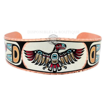 Bracelet Cuivre ''Totem'' - 01 - Oiseau Tonnerre Haïda Bracelet Cuivre ''Totem'' - 01 - Oiseau Tonnerre Haïda