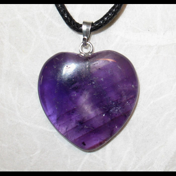 Pendentif Coeur d'Am�thyste (�l�vation Spirituelle & Sagesse)
