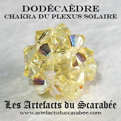 Dodécaèdre en Cristal Swarovski (03) "Chakra du Plexus Solaire" Dodécaèdre en Cristal Swarovski (03) "Chakra du Plexus Solaire"