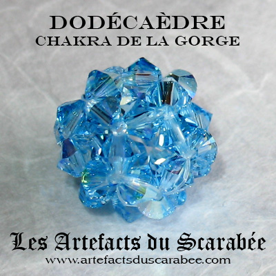 Dod�ca�dre en Cristal Swarovski (05) "Chakra de la Gorge"