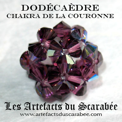 Dodécaèdre en Cristal Swarovski (07) "Chakra de la Couronne" Dodécaèdre en Cristal Swarovski (07) "Chakra de la Couronne"