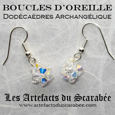 Boucles d'Oreille Dodécaèdres en Cristal Swarovski "Archanges" Boucles d'Oreille Dodécaèdres en Cristal Swarovski "Archanges"