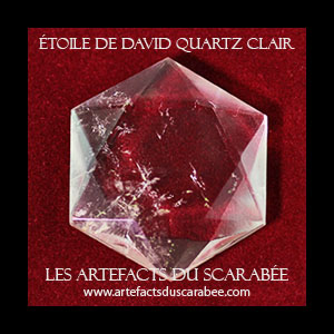 Étoile de David (Quartz) Bouclier d'Abraham (Protection) 20-25mm