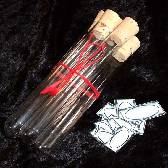 Fioles de Verre (10 ml) + Bouchons de Li�ge (Pqt de 5)