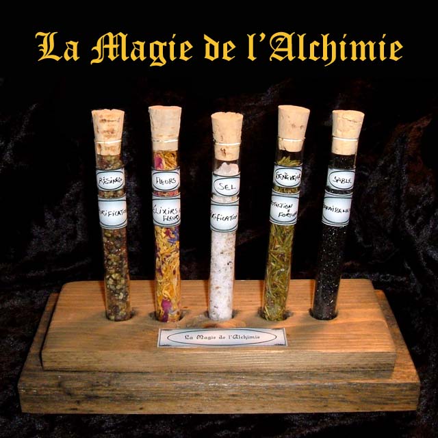 La Magie de l�Alchimie (5 Fioles + Support en Bois)