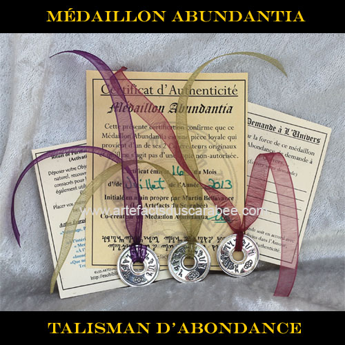 A- MÉDAILLON ABUNDANTIA - Talisman de l'Abondance -Arg925