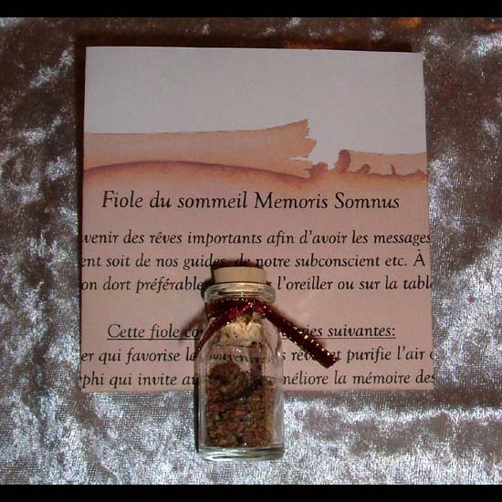 Fiole du Sommeil Memoris Somnus