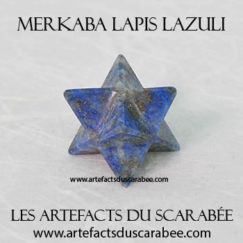 Étoile Merkaba Lapis Lazuli A (15mm) - Pouvoirs Psychiques