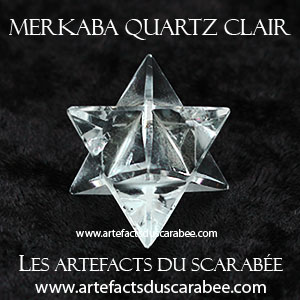Étoile Merkaba Quartz Clair (20-25mm) -Guérison et Énergie