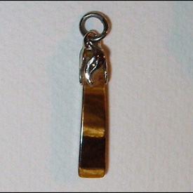 Pendentif d'Oeil de Tigre (�04mm x 25mm)