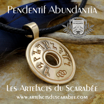 B- PENDENTIF ABUNDANTIA (Argent, Amour & Santé) - Bronze