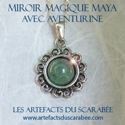 Miroir Magique Maya d'Aventurine - Purification & Prospérité