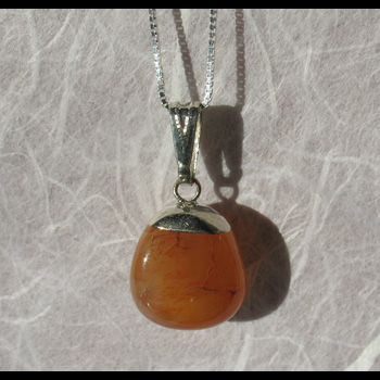 Pendentif-Talisman de Cornaline (Ancrage, Stabilité & Vitalité) Pendentif-Talisman de Cornaline (Ancrage, Stabilité & Vitalité)