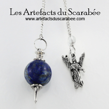 Pendule Séphoroton de Lapis Lazuli + Ange Gardien (Guidance)