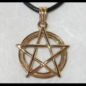 Pentacle Pentagramme - 28mm x 35mm (Bronze)