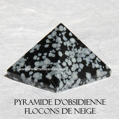 Pyramide d'Obsidienne Flocons de Neige (AA) -Centrage & Guidance