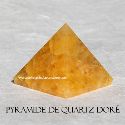 Pyramide de Quartz Doré (AAA) - Estime de Soi & Mémoire