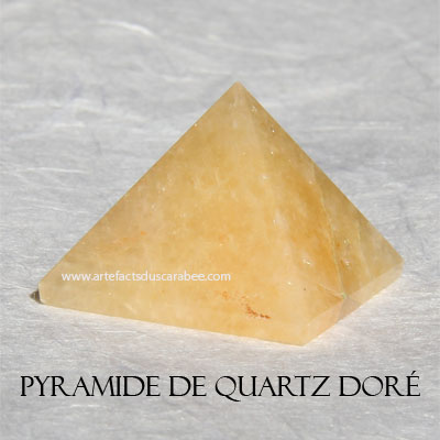 Pyramide de Quartz Doré (A) - Estime de Soi & Mémoire