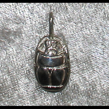 Pendentif Scarab�e �gyptien en Argent -Symbole d'�ternit�