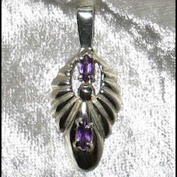 Pendentif Sceau de Gabriel - Argent 925 + Am�thystes
