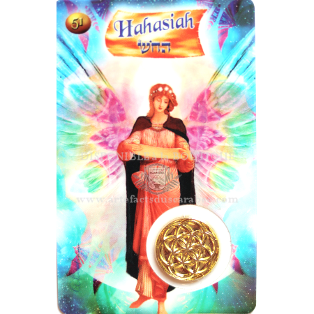 A51- Carte Ange de Naissance HAHASIAH (3-7 Décembre) + Médaille