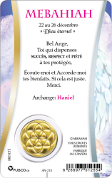Endos de la Carte des Archanges avec Prière