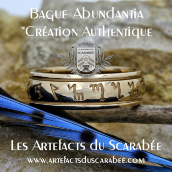 B- BAGUE-Anneau ABUNDANTIA - Abondance & Prospérité - Bronze