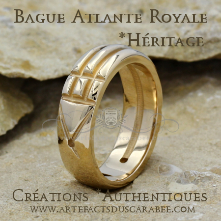 C- BAGUE ATLANTE ROYALE (RÉ/RÂ) *Héritage - Bronze Massif 100%
