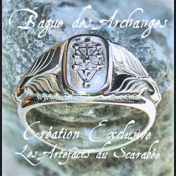 A- BAGUE des ARCHANGES (Homme) *Création AUTHENTIQUE -Argent 925