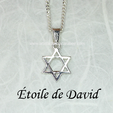 Pendentif ÉTOILE de DAVID / Bouclier de David - Argent 925