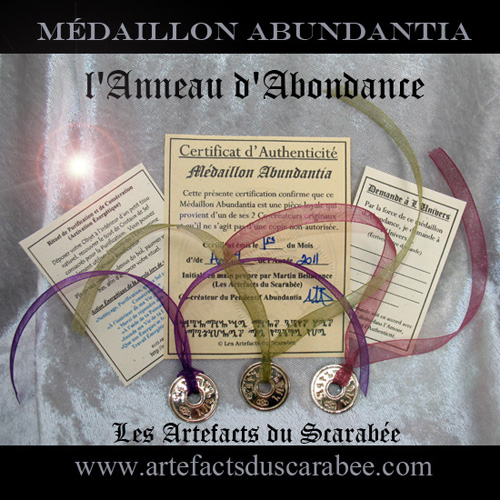 Les 3 choix de ruban pour le Médaillon  Abundantia - L'Anneau de l'Abondance