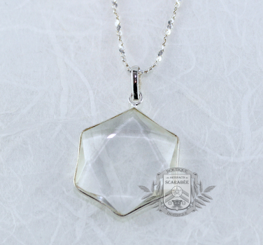 Pendentif BOUCLIER d'ABRAHAM - Quartz Clair (Protection Divine) Pendentif BOUCLIER d'ABRAHAM - Quartz Clair (Protection Divine)