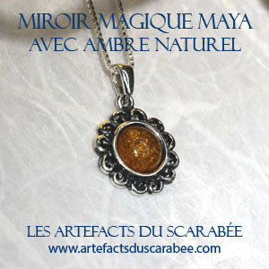 Miroir Magique Maya d'Ambre Jaune - Ancrage, Autoguérison