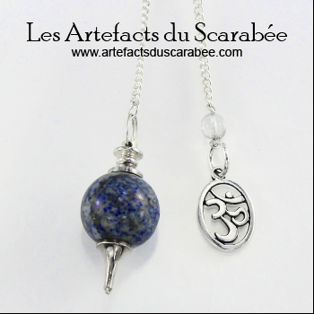 Pendule Séphoroton de Lapis Lazuli + Om (Vibration Primordiale)